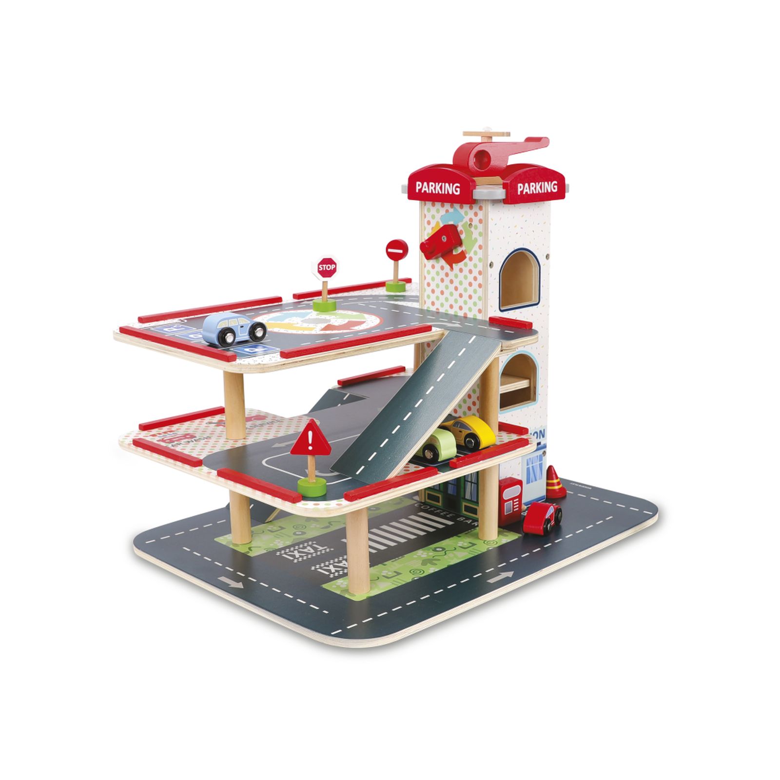 Wood' N Play Γκαράζ με 3 επίπεδα - Wood' N Play