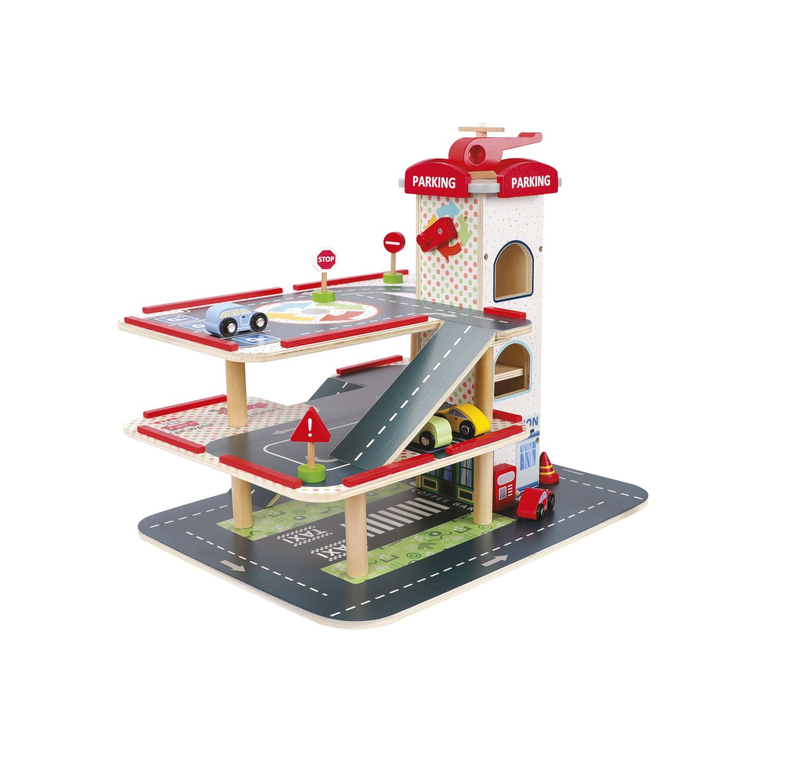 Wood' N Play Γκαράζ με 3 επίπεδα - Wood' N Play
