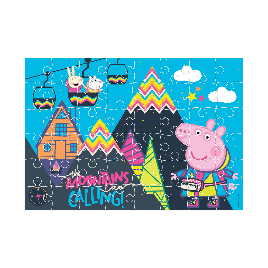 Παζλ Χρωματισμού Κύβος Peppa Pig 2 Όψεων Luna Toys, 48 Τμχ., 50x35 εκ. - Luna Toys