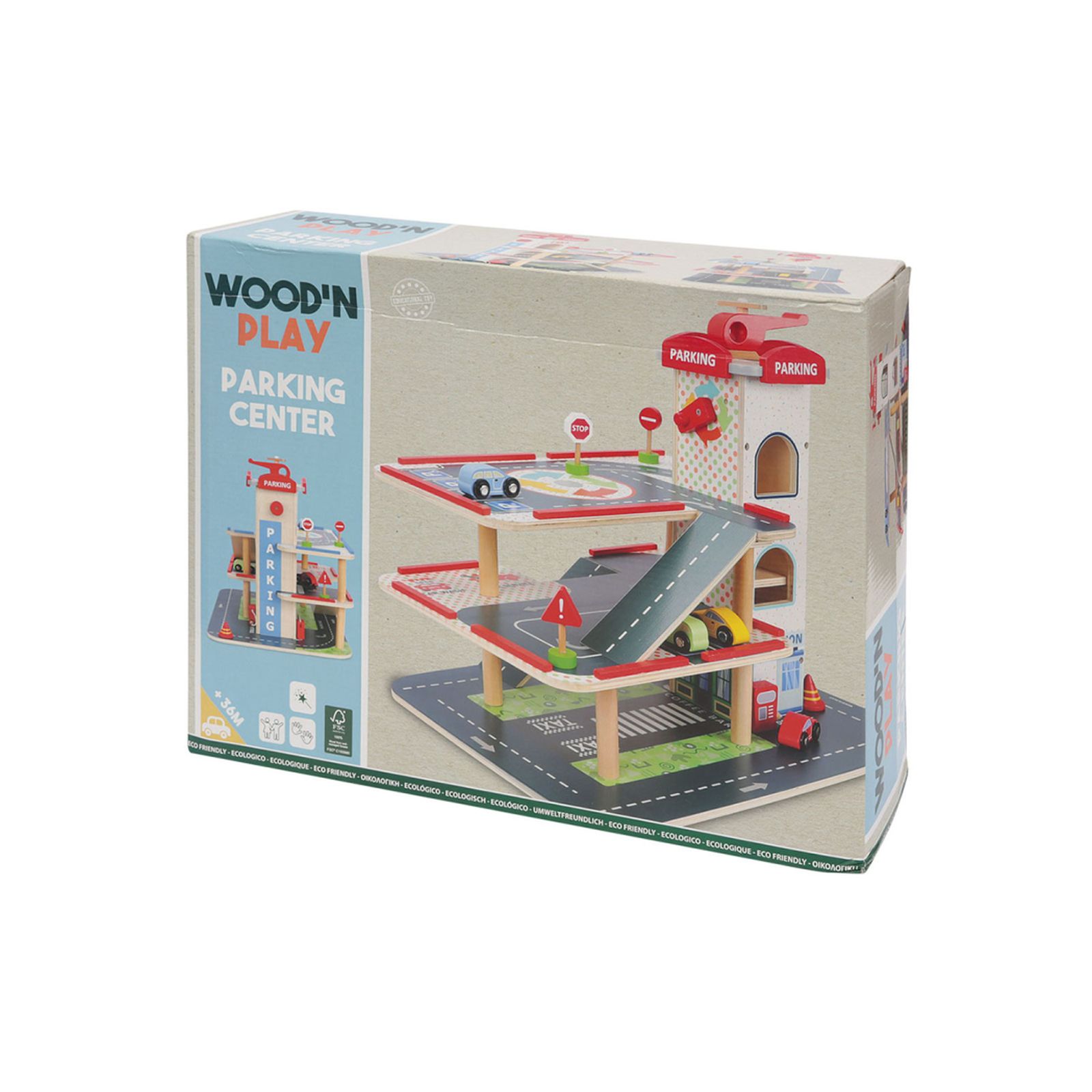 Wood' N Play Γκαράζ με 3 επίπεδα - Wood' N Play