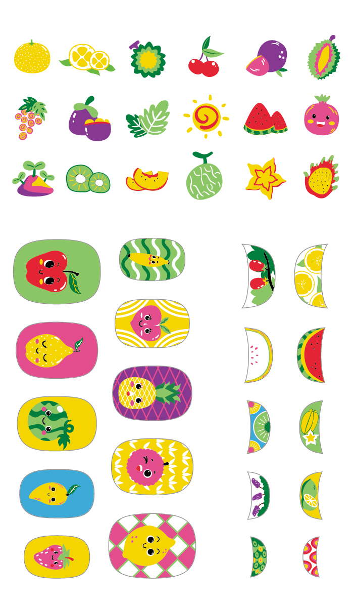 Avenir Nail Sticker-fruit 38pcs 60510 φωτογραφία