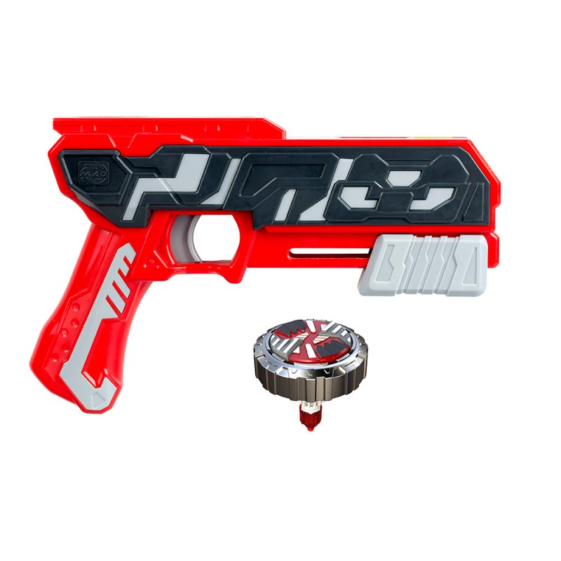 Silverlit Silverlit Spinner MAD Single Shot Blaster Σετ Όπλο Και Σβούρα Firestorm Κόκκινο 7530-86301