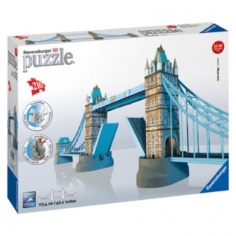 Ravensburger Ravensburger 3D Puzzle Maxi 216 τεμ. Η γέφυρα του Πύργου - Λονδίνο 12559