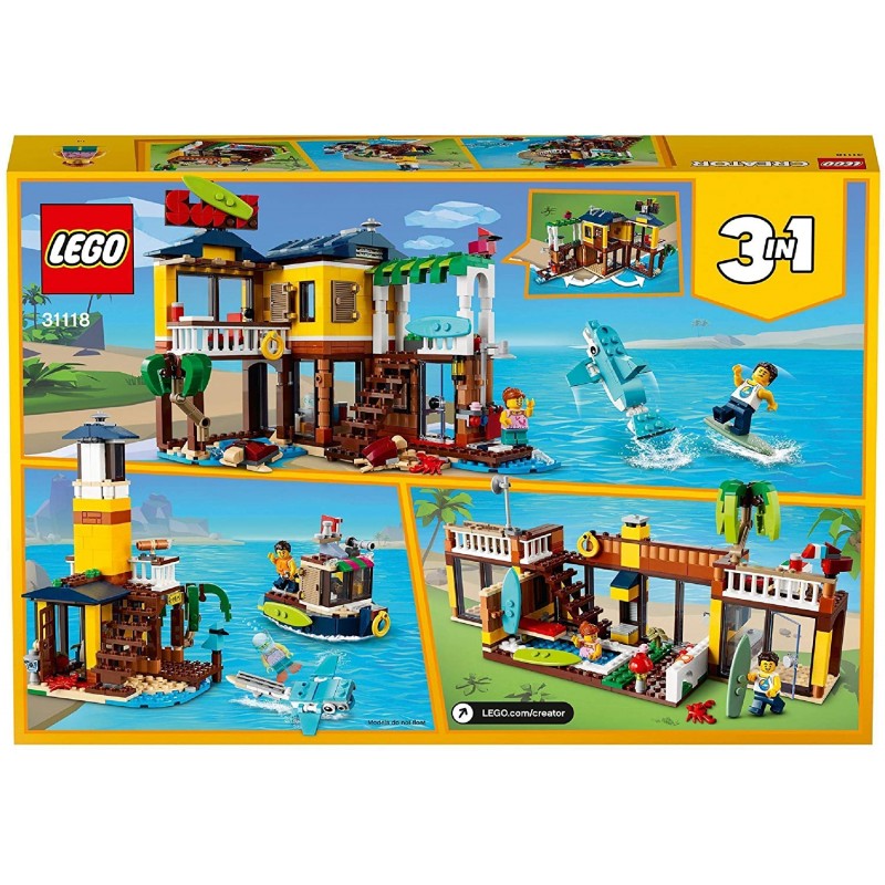 LEGO Creator 3 Σε 1 Surfer Beach House Παραλιακό Σπίτι Του Σέρφερ 31118 - LEGO, LEGO Creator