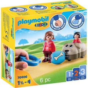 Playmobil 1.2.3 Τρενάκι Με Βαγόνι-Σκυλάκι 70406 - Playmobil, Playmobil 1.2.3