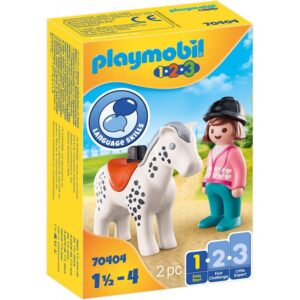 Playmobil 1.2.3 Αναβάτρια Με Άλογο 70404 - Playmobil, Playmobil 1.2.3