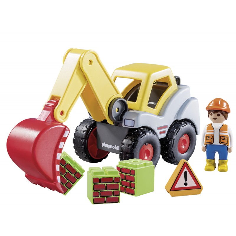 Playmobil 1.2.3 Φορτωτής Εκσκαφέας 70125 - Playmobil, Playmobil 1.2.3