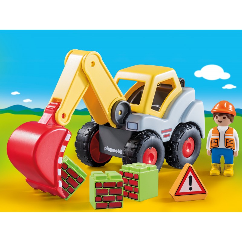 Playmobil 1.2.3 Φορτωτής Εκσκαφέας 70125 - Playmobil, Playmobil 1.2.3