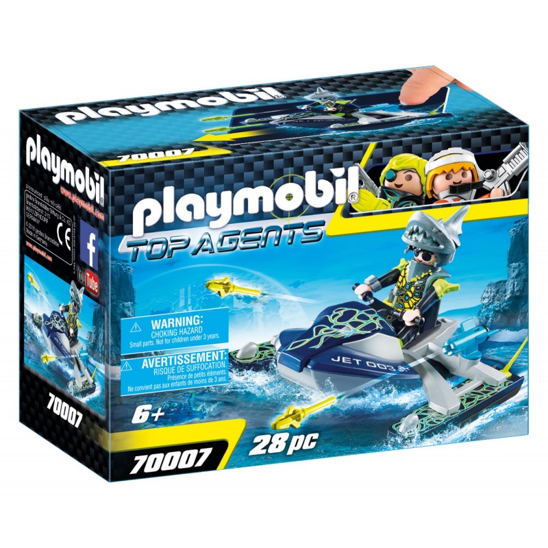 Playmobil Top Agents Aqua Scooter Της SHARK Team 70007 - Playmobil, Playmobil Top Agents