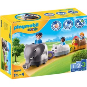 Playmobil 1.2.3 Τρενάκι Με Βαγόνια-Ζωάκια 70405 - Playmobil, Playmobil 1.2.3