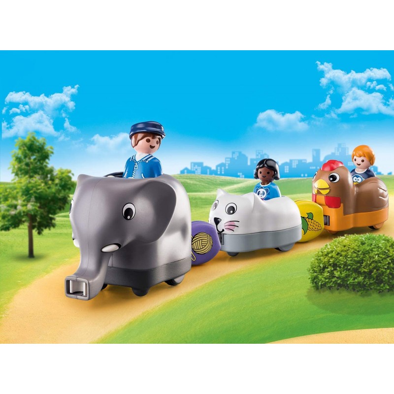 Playmobil 1.2.3 Τρενάκι Με Βαγόνια-Ζωάκια 70405 - Playmobil, Playmobil 1.2.3