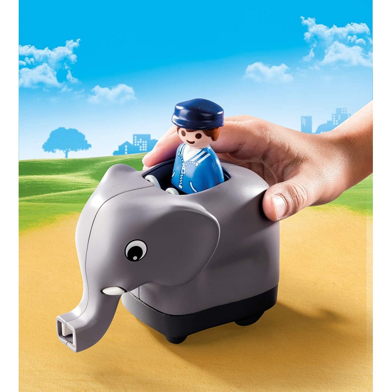 Playmobil 1.2.3 Τρενάκι Με Βαγόνια-Ζωάκια 70405 - Playmobil, Playmobil 1.2.3