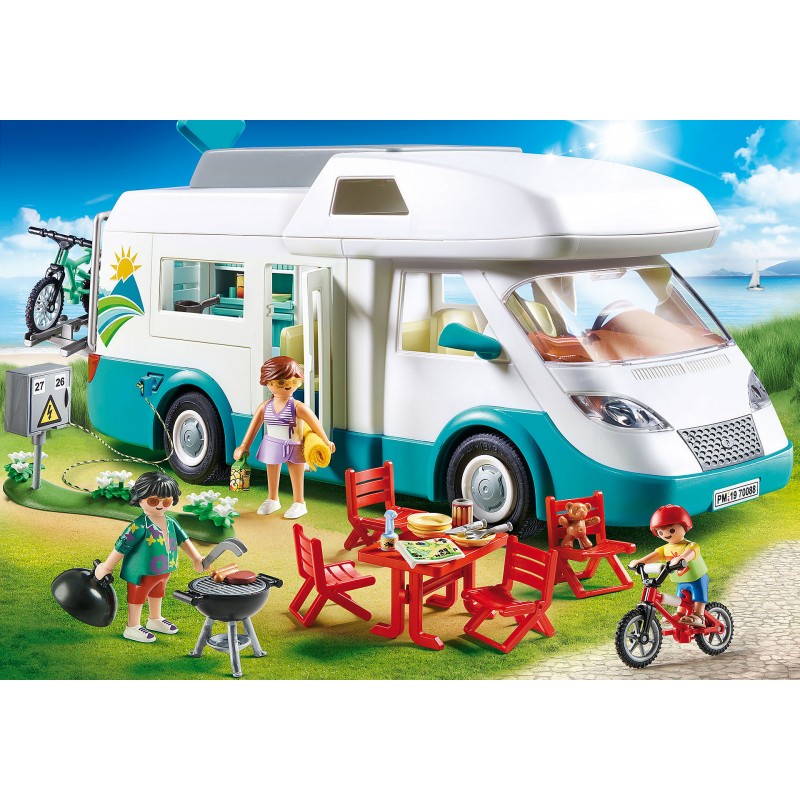 Playmobil Family Fun  Αυτοκινούμενο Οικογενειακό Τροχόσπιτο 70088 - Playmobil, Playmobil Family Fun
