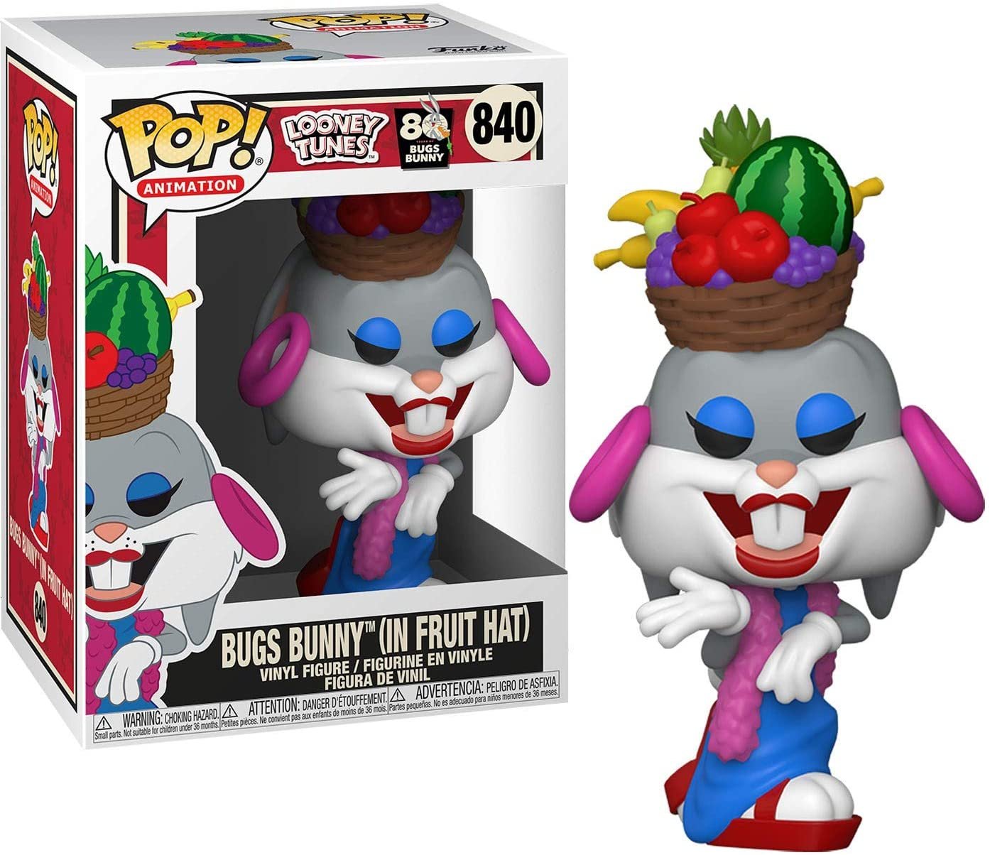 Funko POP! Animation: Looney Tunes - Bugs Bunny in Fruit Hat #840 Vinyl Φιγούρα - Funko Pop!