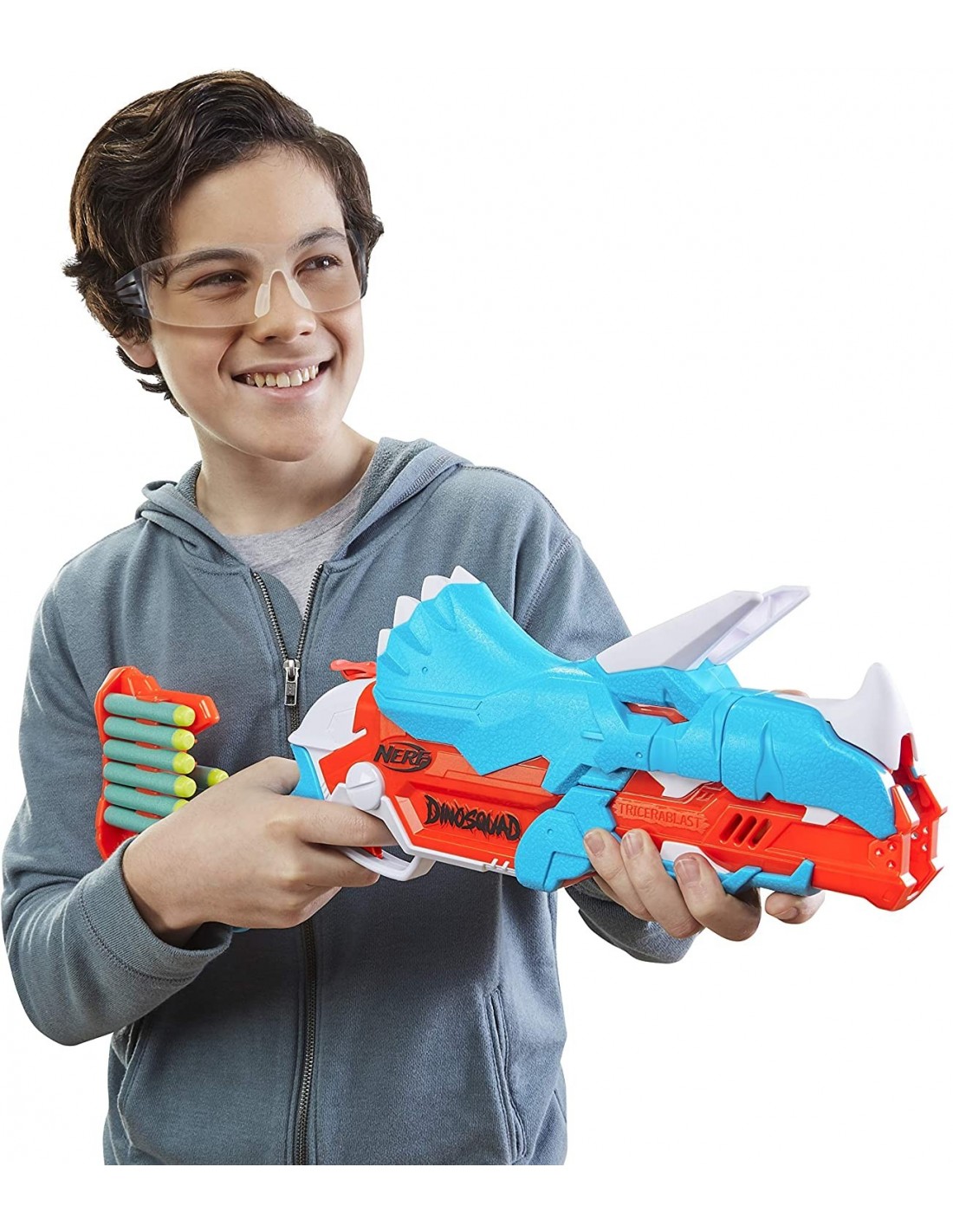 Nerf Dinosquad Tricerablast 12 Βελάκια Nerf F0803 φωτογραφία
