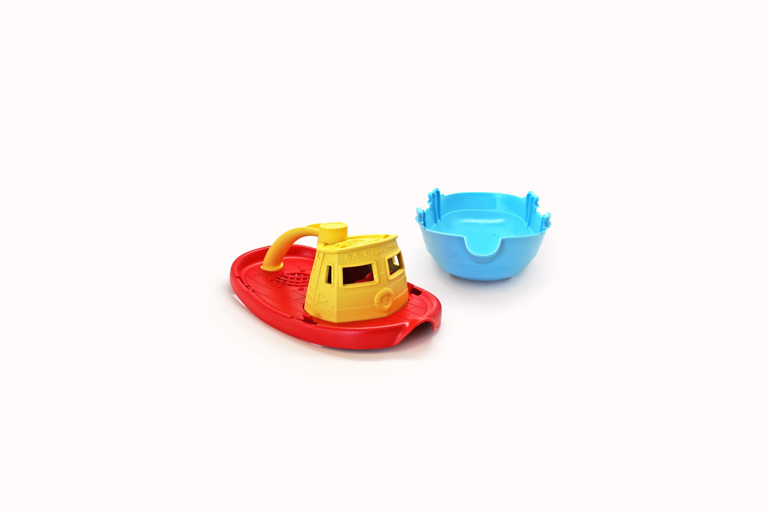Green Toys: Ρυμουλκό Πλοίο Κίτρινο TUG01R-Y - Green Toys