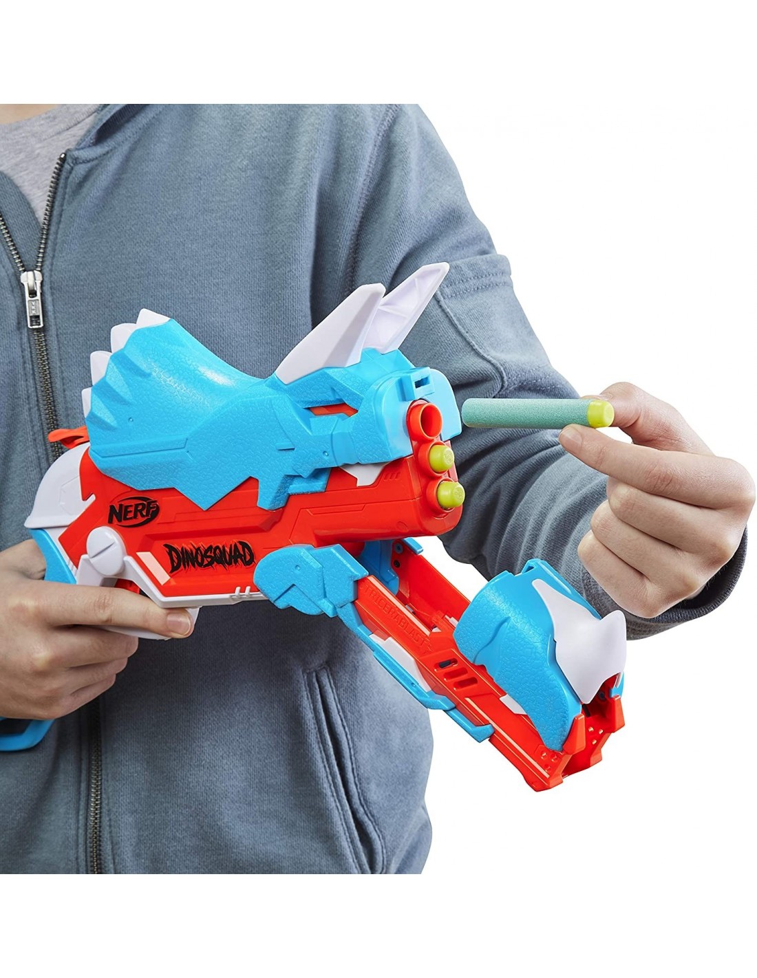 Nerf Dinosquad Tricerablast 12 Βελάκια Nerf F0803 φωτογραφία