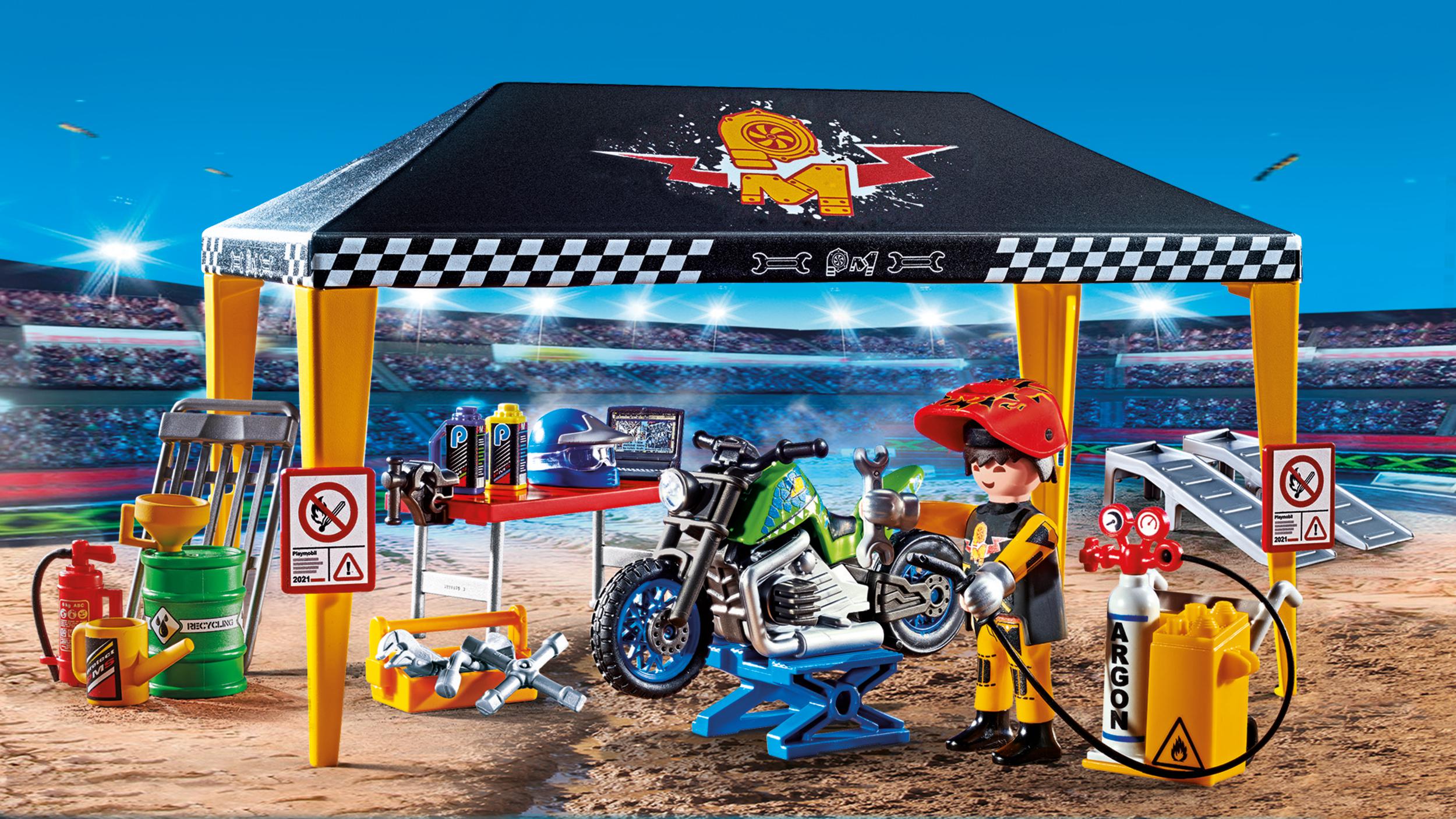 Playmobil Stunt Show Σκηνή-Συνεργείο επισκευών 70552 - Playmobil, Playmobil Stunt Show