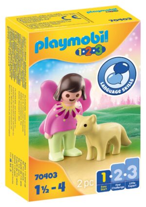 Playmobil 1.2.3  Νεράιδα με αλεπού 70403 - Playmobil, Playmobil 1.2.3