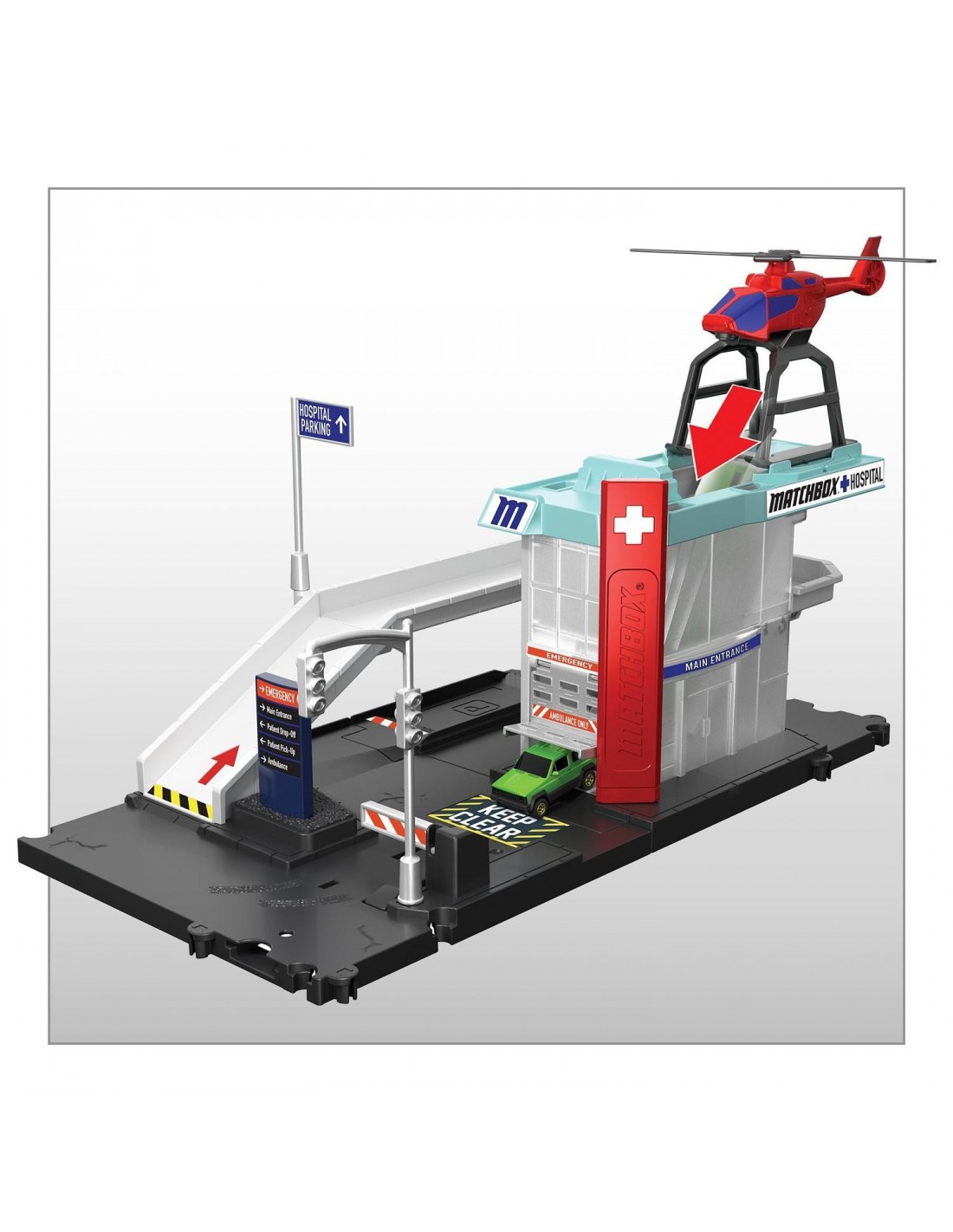 MATCHBOX Action Drivers Helicopter Rescue Playset Μικρά Σετ Δράσης GVY82  - Matchbox
