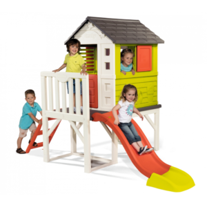 Smoby Παιδικό Σπιτάκι Παιδότοπος-Playhouse on Stilts με Τσουλήθρα - SMOBY