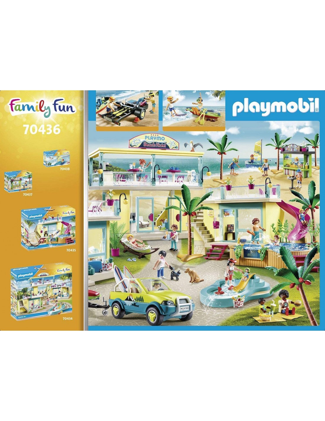 Playmobil Family Fun Αυτοκίνητο Με Ανοιχτή Οροφή Και Κανό 70436 - Playmobil, Playmobil Family Fun