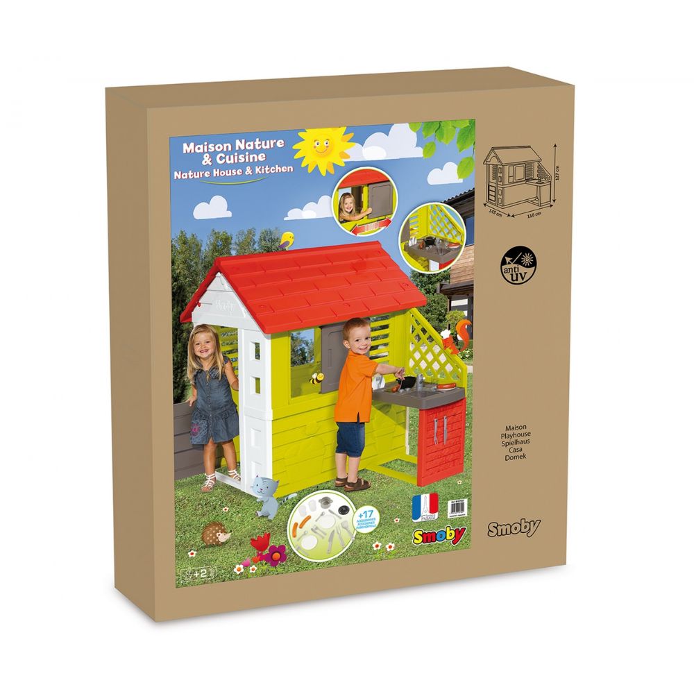 Smoby Παιδικό Σπιτάκι Nature Playhouse Με Κουζίνα SMB810702 - SMOBY