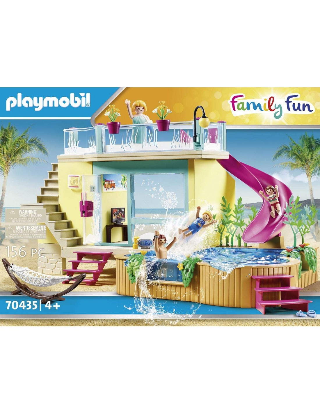Playmobil Family Fun Μπανγκαλόου Με Πισίνα 70435 - Playmobil, Playmobil Family Fun