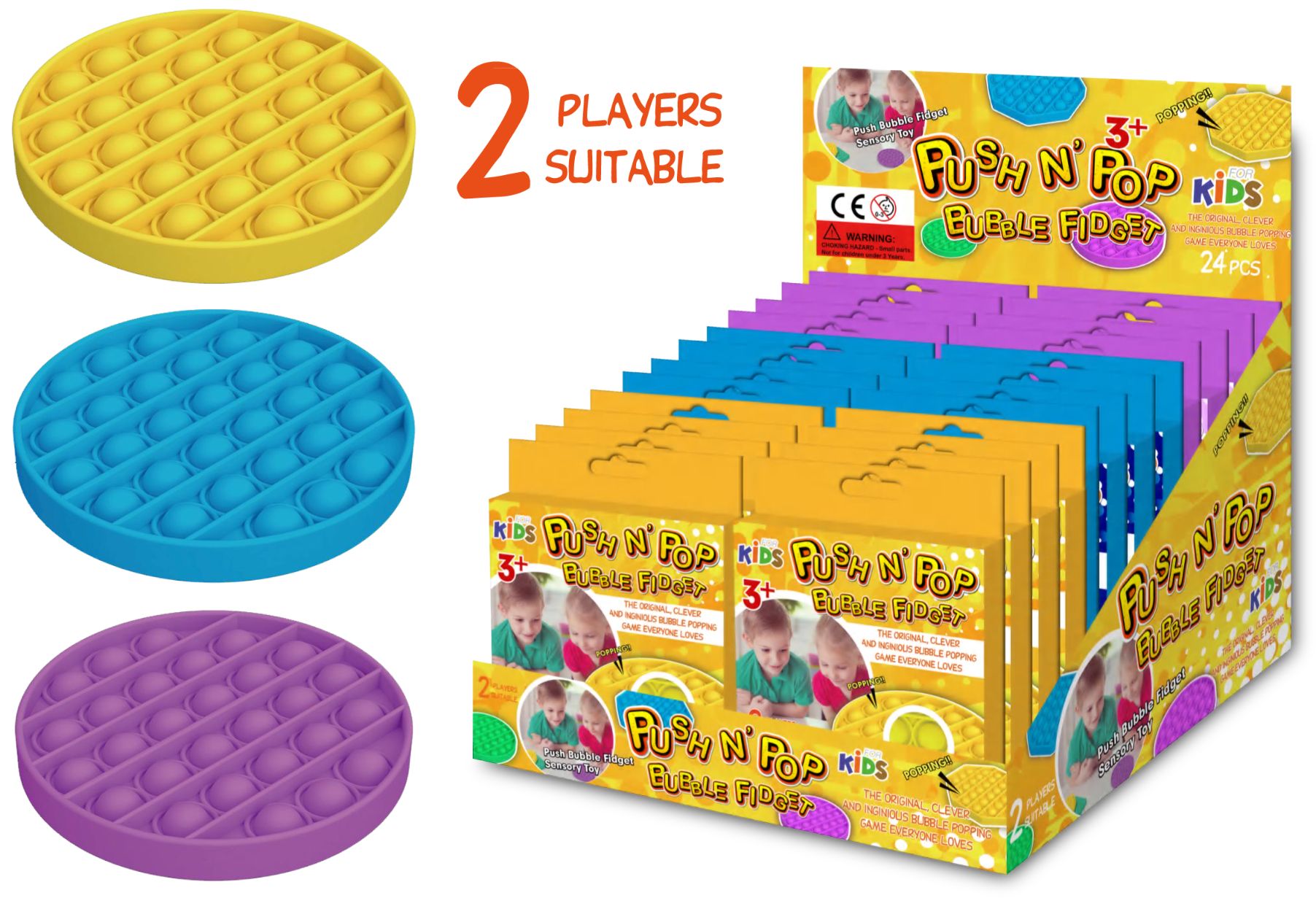 Pop it Bubble's fidget κύκλος 3χρωμ./1/24/96 11290039 - Gama Brands