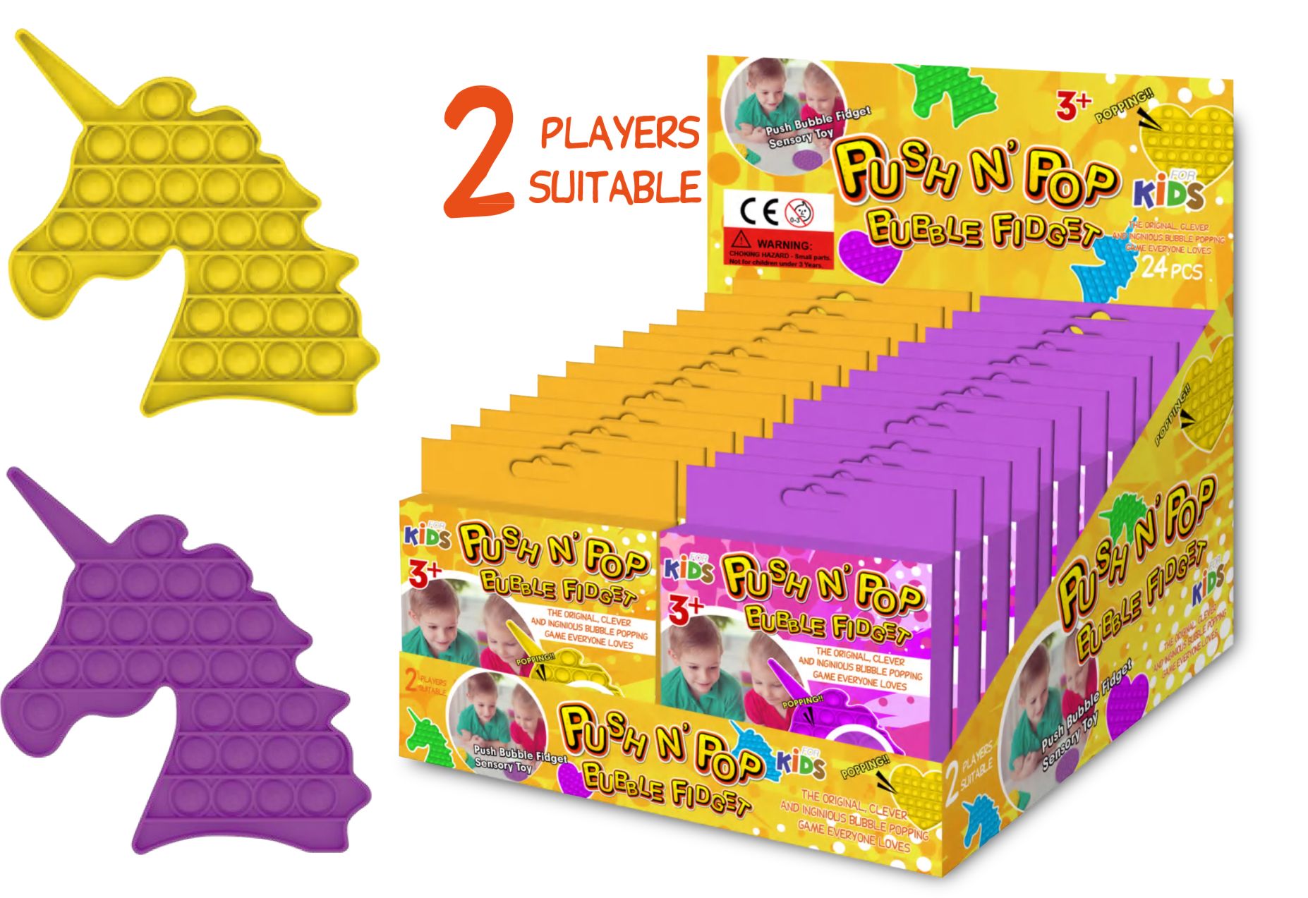 Pop it Bubble's fidget Unicorn 2χρωμ./1/24/96 11290042 - Gama Brands