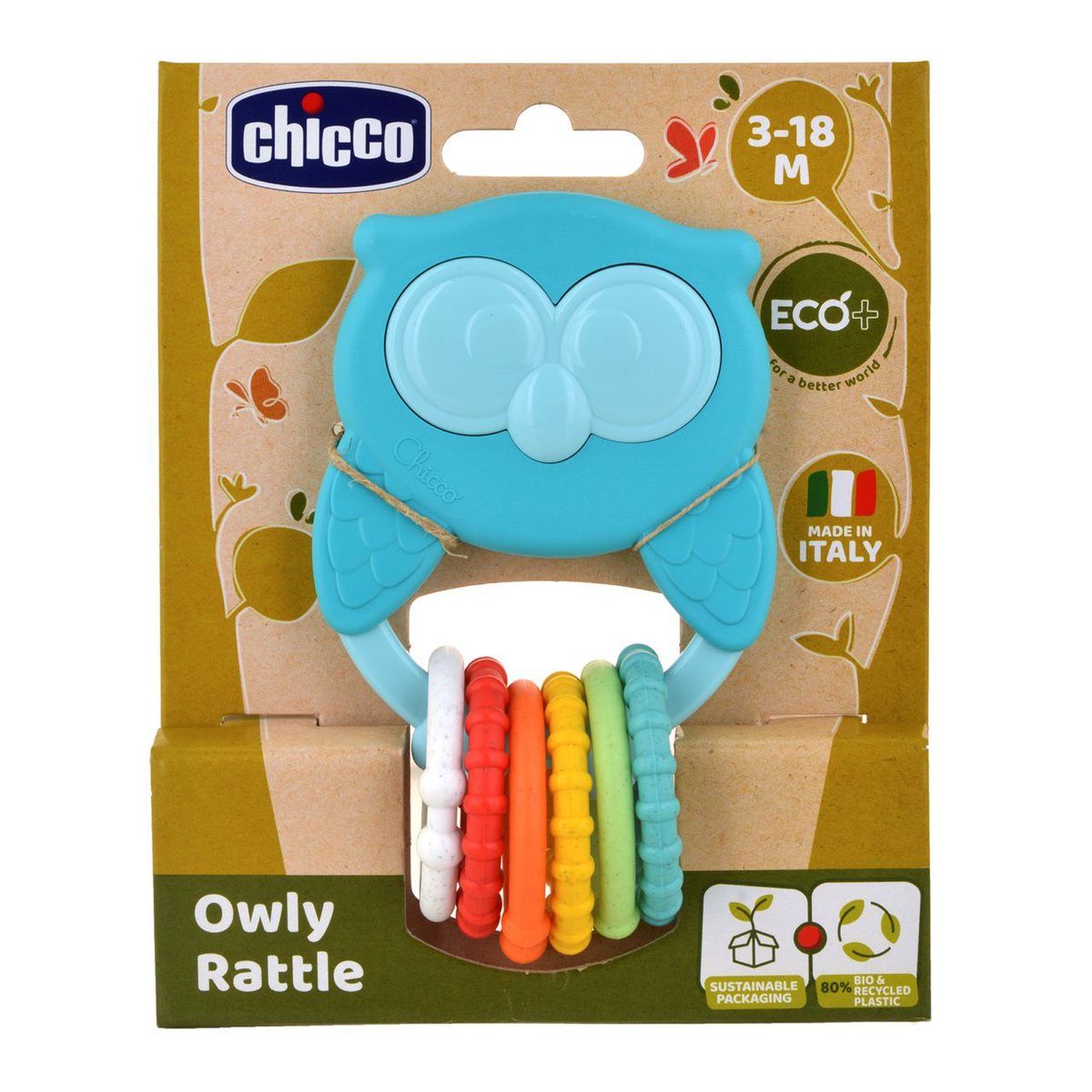 Chicco ECO+ Σειρά Κουδουνίστρα "Κουκουβάγια" Y02-10494-00 φωτογραφία
