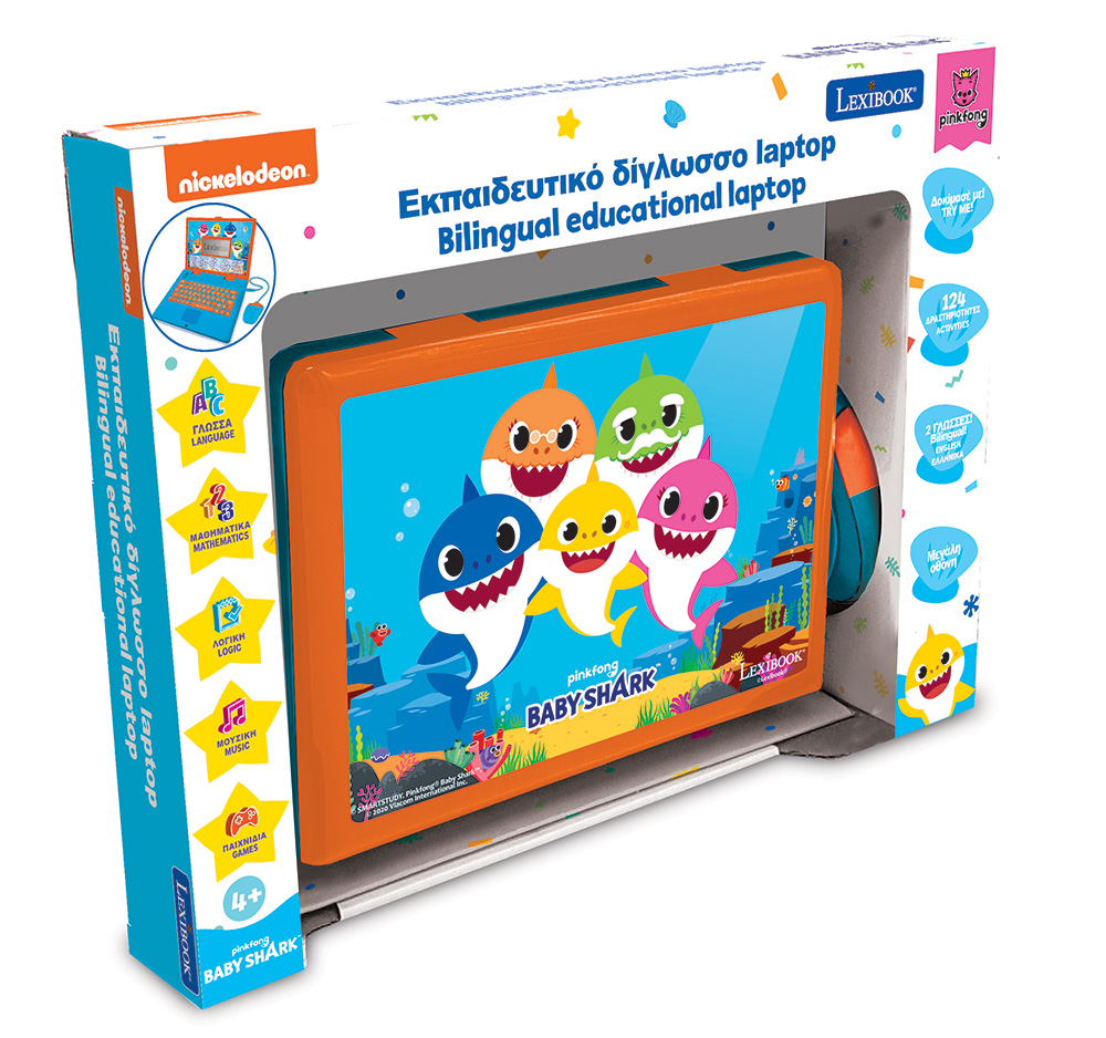 Lexibook Εκπαιδευτικό Δίγλωσσο Laptop Baby Shark 25.JC598BSI8 - Lexibook