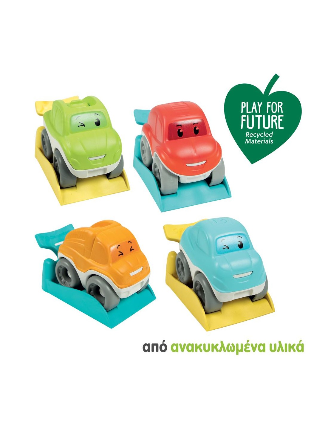 Baby Clementoni Βρεφικό Παιχνίδι Αυτοκινητάκια run &amp; roll Από Ανακυκλώμενα Υλικά 1000-17429 φωτογραφία
