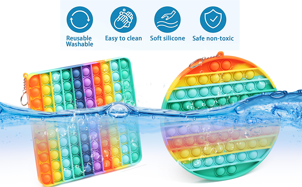 Big Pop it Bubble's fidget Κύκλος Rainbow 20*20cm 11290082 φωτογραφία