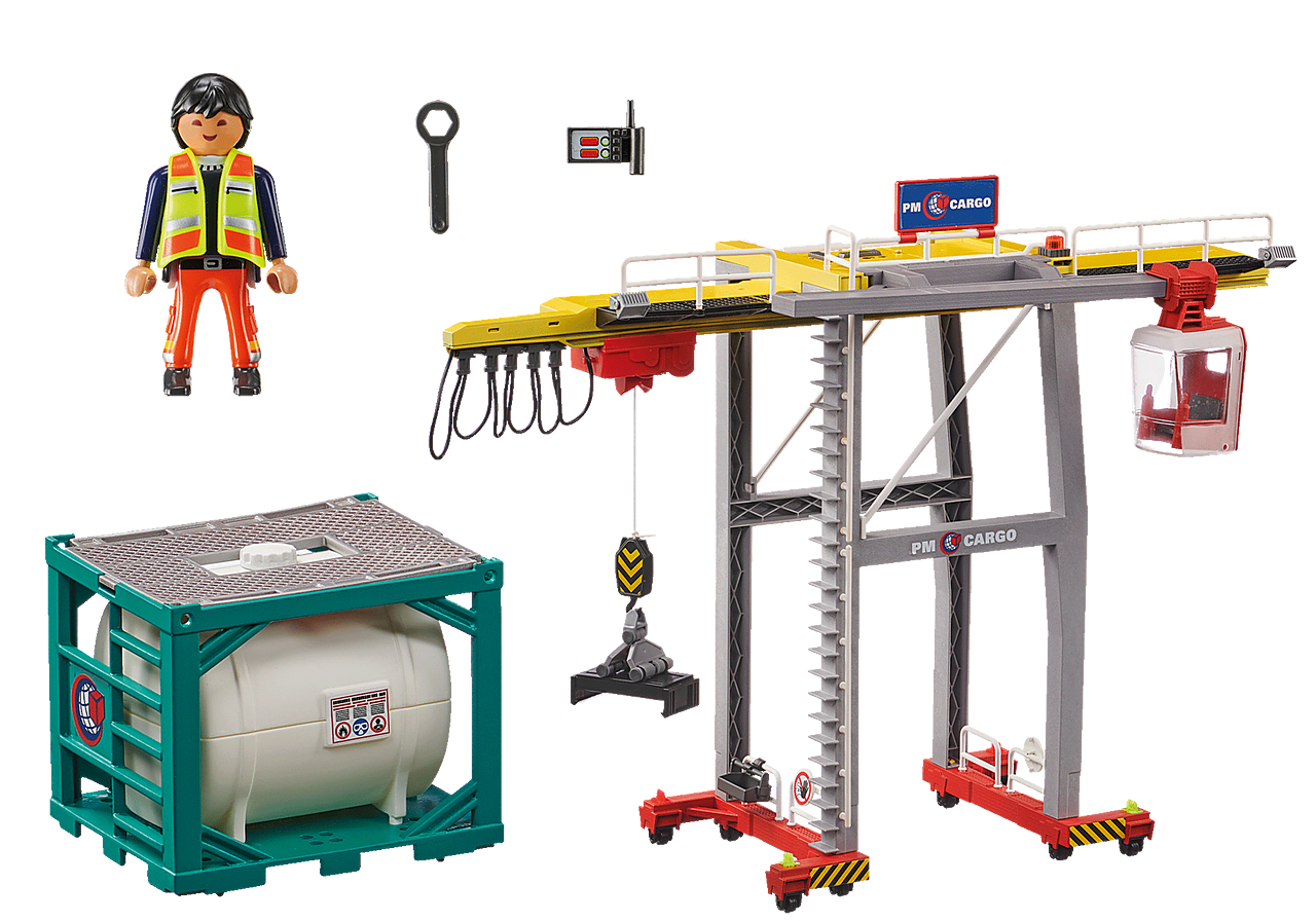 Playmobil City Action Γερανογέφυρα φορτοεκφόρτωσης container 70770 φωτογραφία