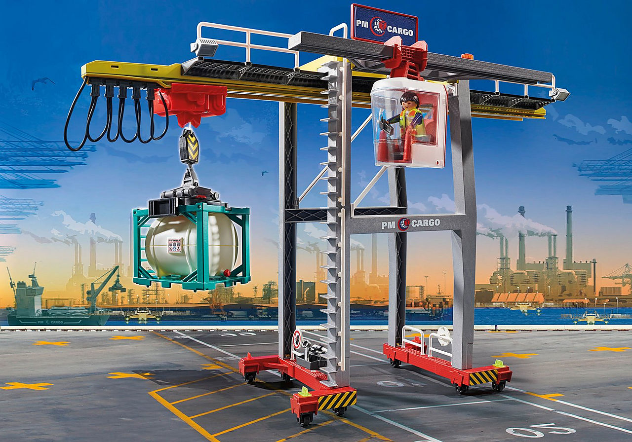 Playmobil City Action Γερανογέφυρα φορτοεκφόρτωσης container 70770 φωτογραφία