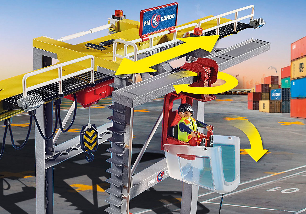 Playmobil City Action Γερανογέφυρα φορτοεκφόρτωσης container 70770 φωτογραφία