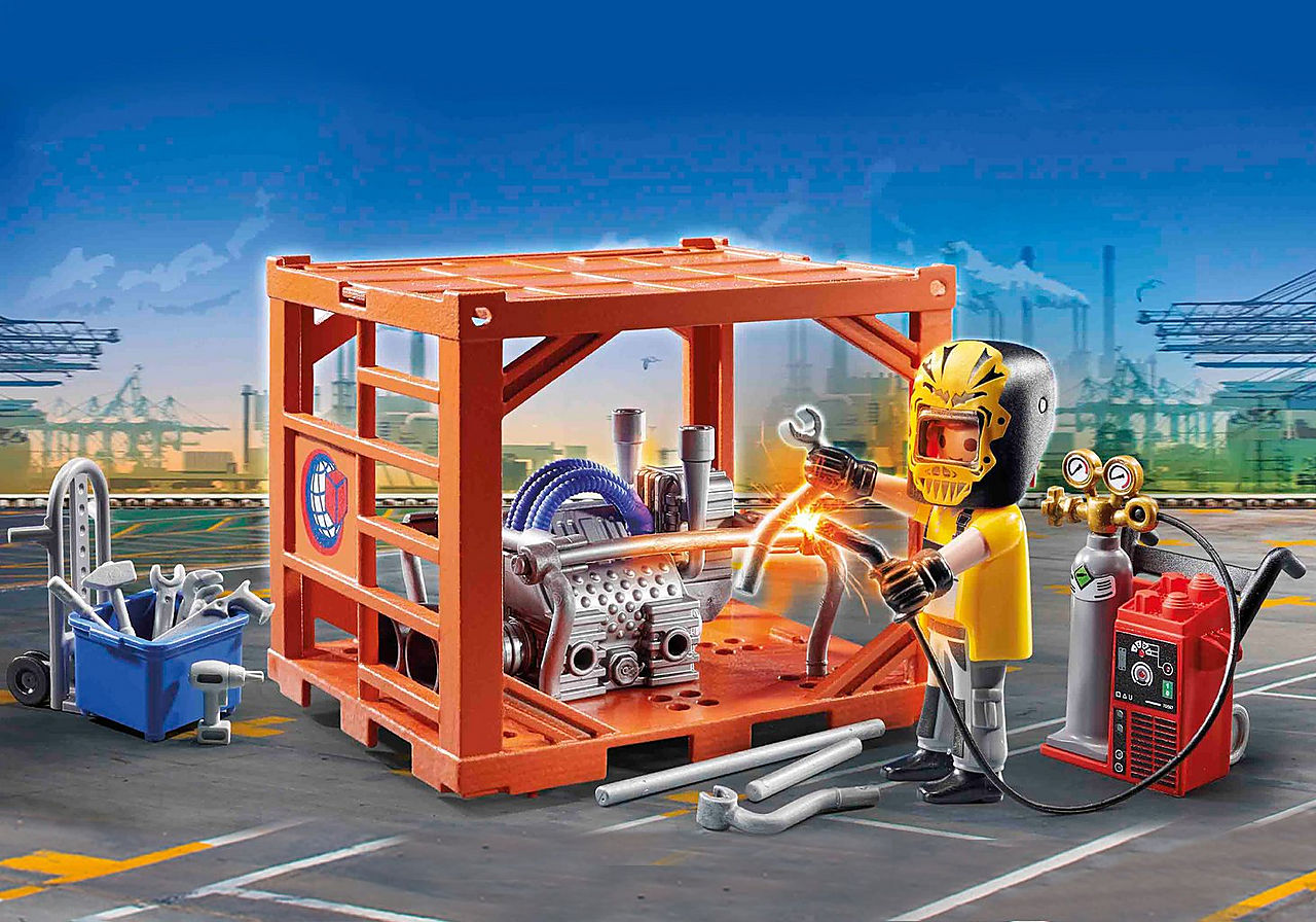 Playmobil City Action Κατασκευαστής container 70774 φωτογραφία