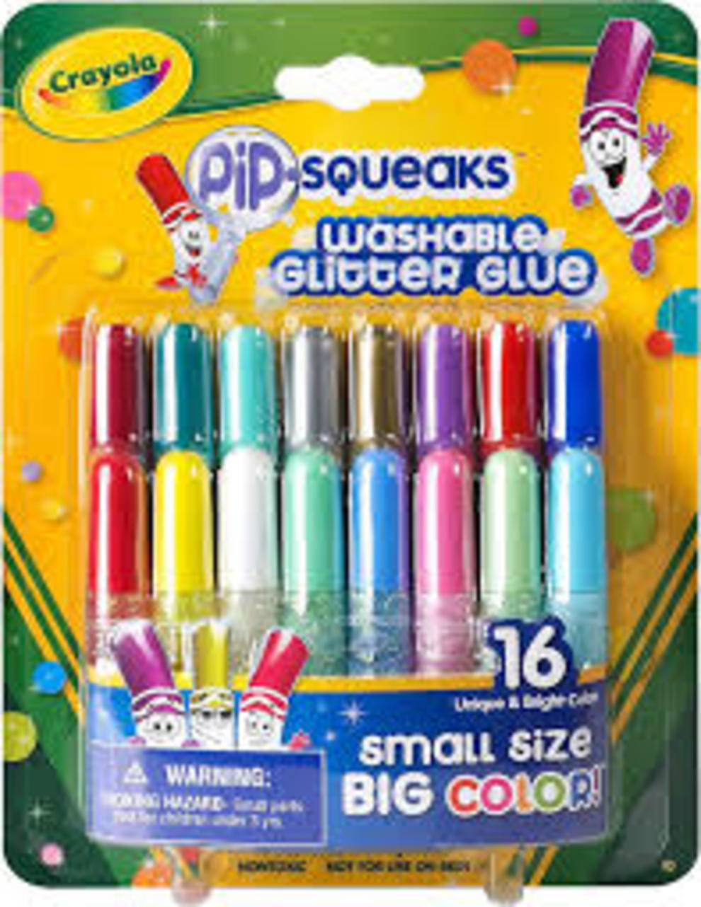 Crayola Crayola - 16 Mini Glitter Κόλλες Πλενόμενες 69-4200