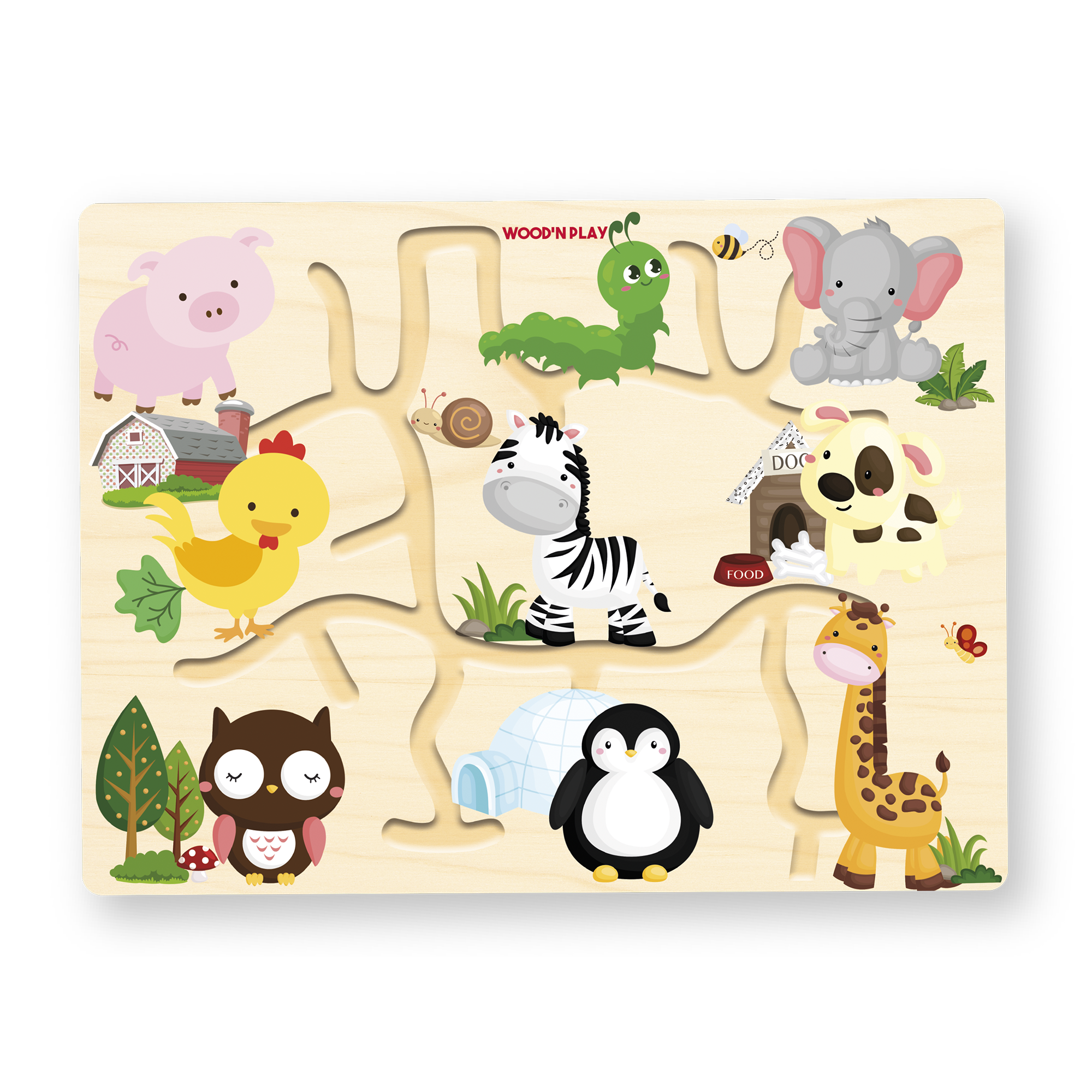 Wood n' Play Ξύλινα Παζλ Λαβύριθνος (2 Σχέδια) PRG00443 φωτογραφία