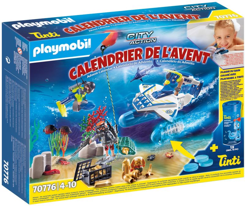 Playmobil Advent Calendar, Playmobil Playmobil Advent Calendar Χριστουγεννιάτικο Ημερολόγιο - Υποβρύχια αποστολή Αστυνομίας 70776