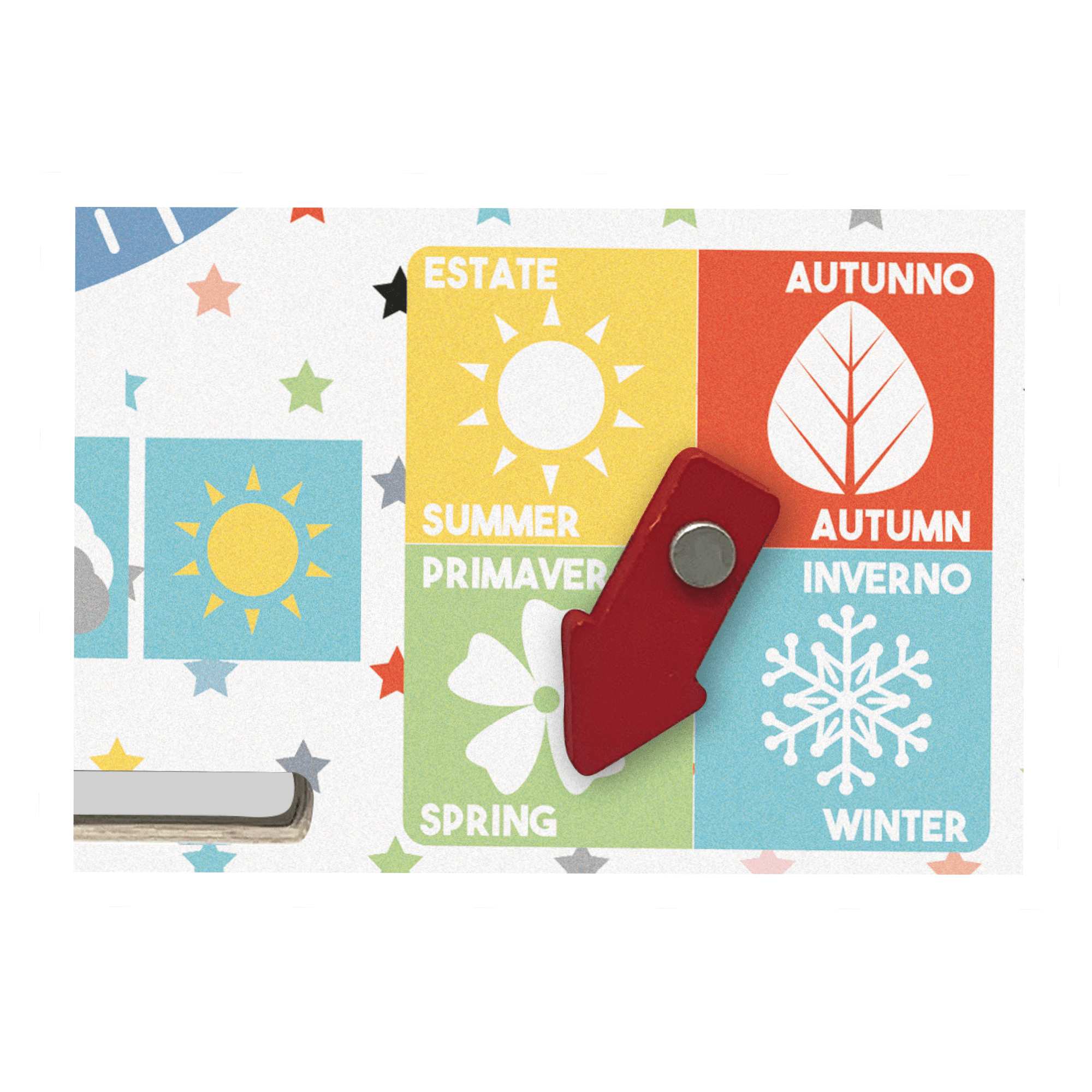 Wood' N Play Ξύλινο Ημερολόγιο Εκπαιδευτικό Αγγλικά-Ιταλικά PRG00505 φωτογραφία