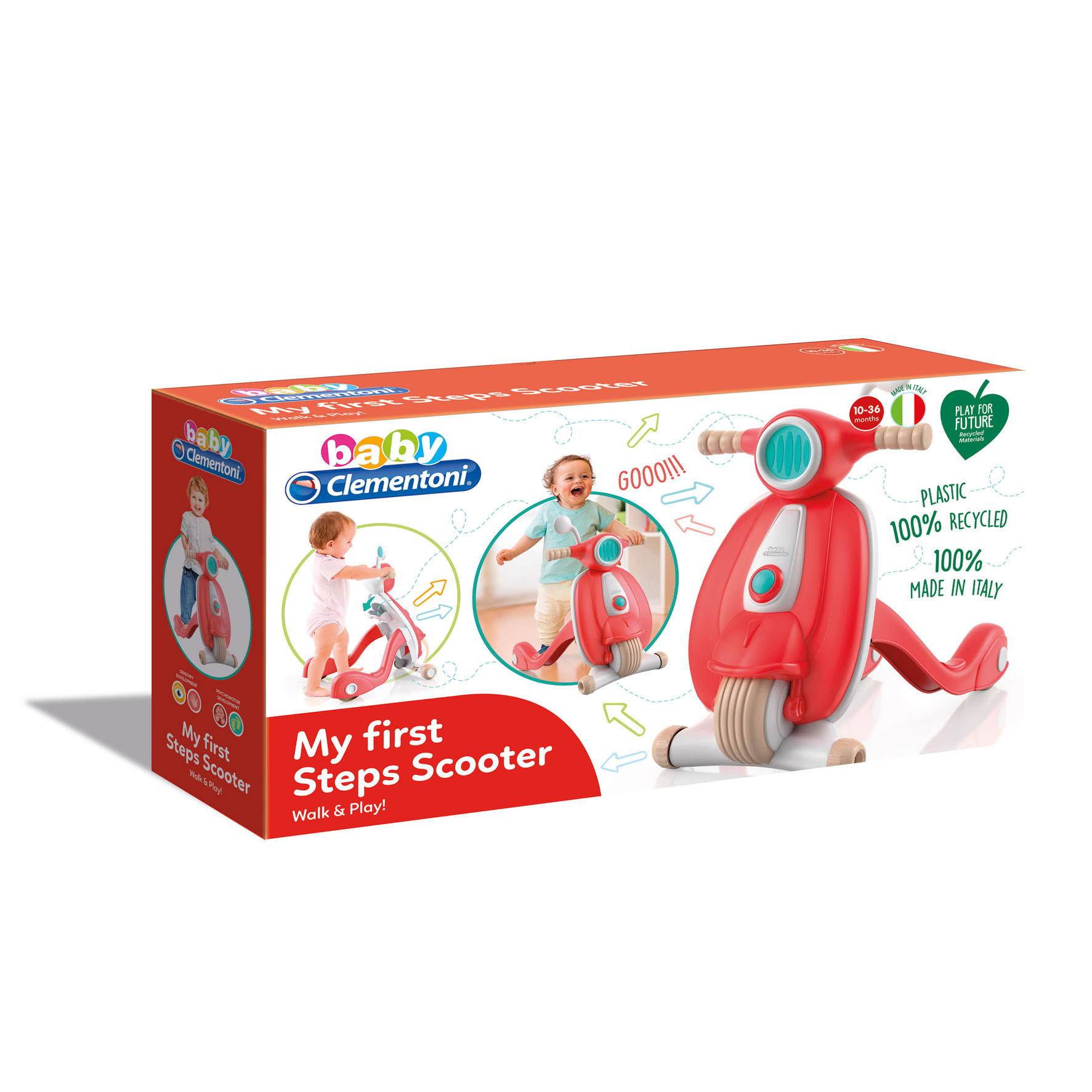 Baby Clementoni Baby Clementoni Βρεφικό Παιχνίδι Scooter Από Ανακυκλωμένα Υλικά 1000-17403