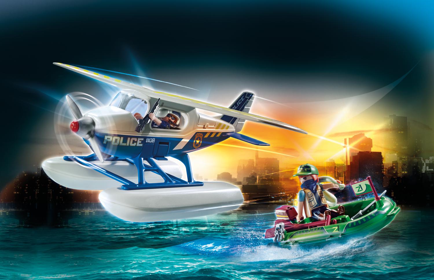 Playmobil City Action Καταδίωξη Λαθρέμπορου από Αστυνομικό Υδροπλάνο 70779 φωτογραφία