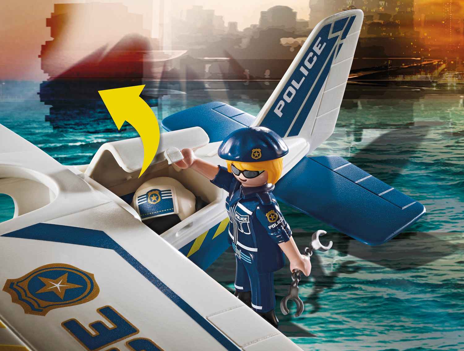 Playmobil City Action Καταδίωξη Λαθρέμπορου από Αστυνομικό Υδροπλάνο 70779 φωτογραφία
