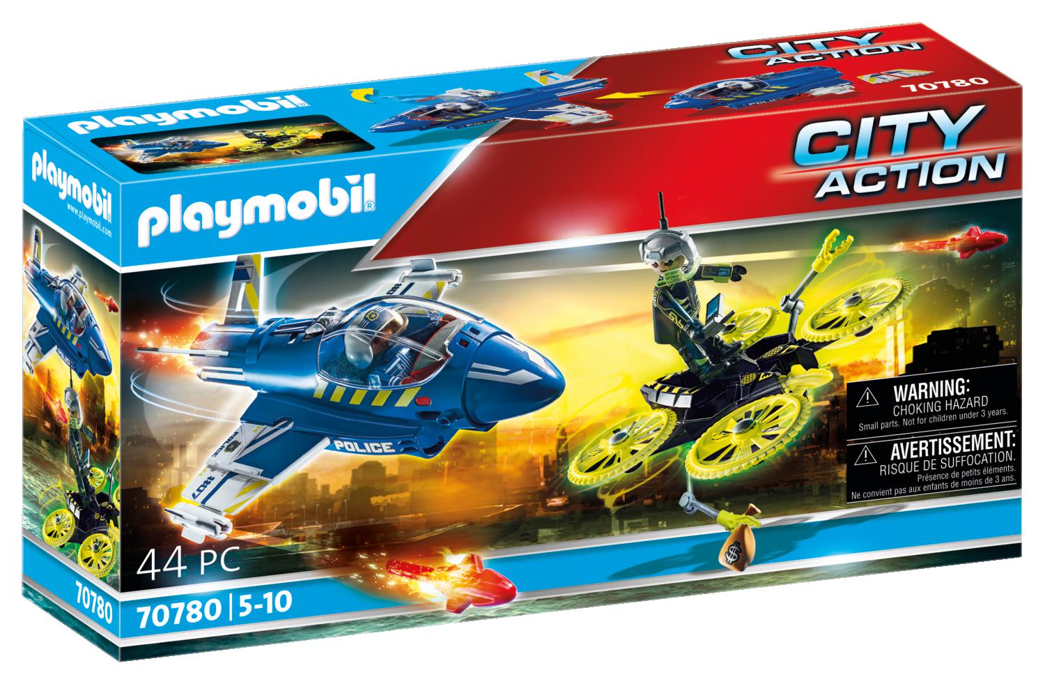 Playmobil City Action, Playmobil Playmobil City Action Καταδίωξη drone από Αστυνομικό Τζετ 70780