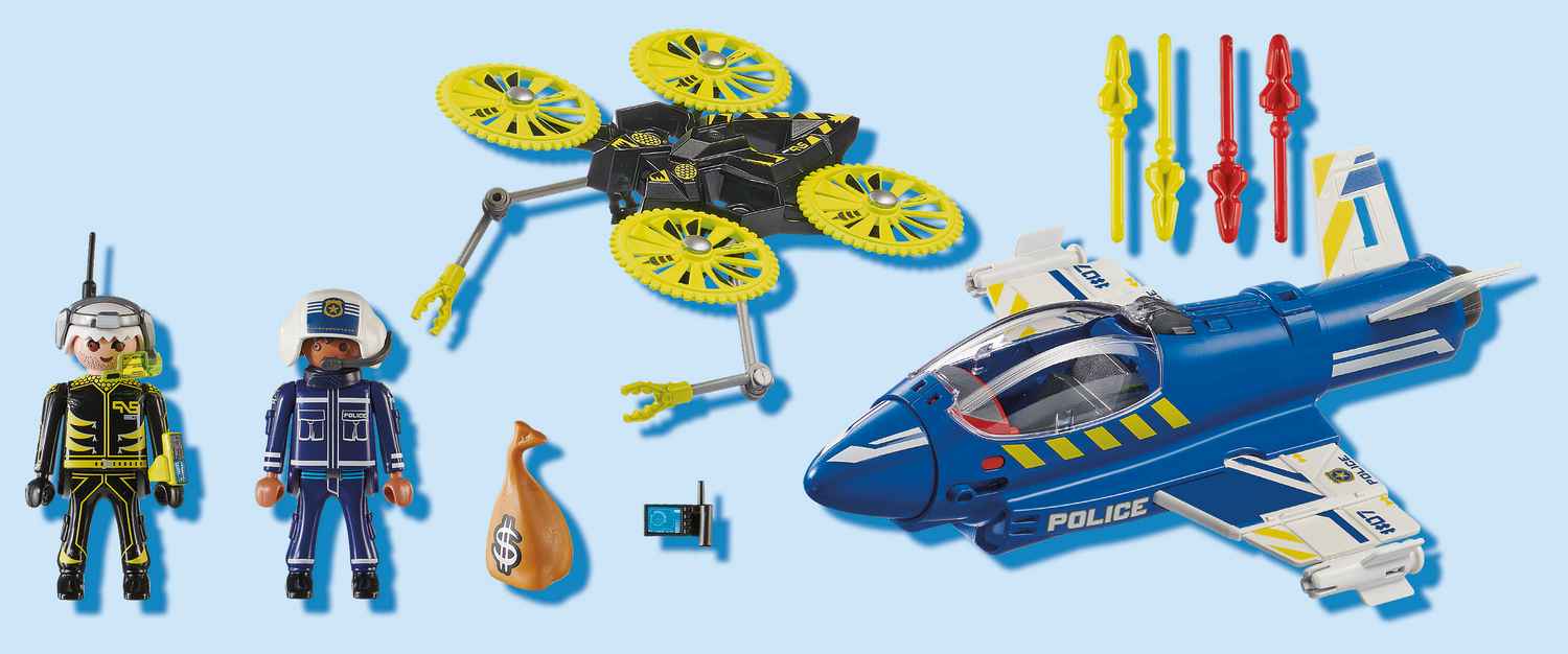 Playmobil City Action Καταδίωξη drone από Αστυνομικό Τζετ 70780 φωτογραφία