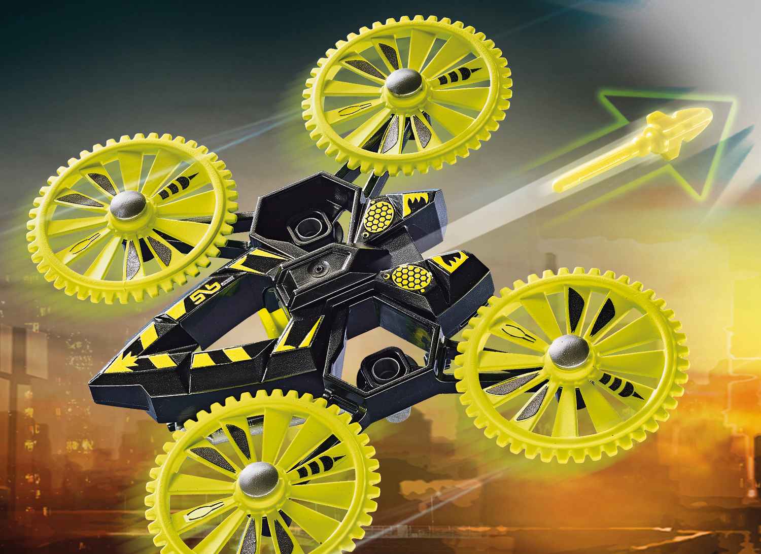 Playmobil City Action Καταδίωξη drone από Αστυνομικό Τζετ 70780 φωτογραφία