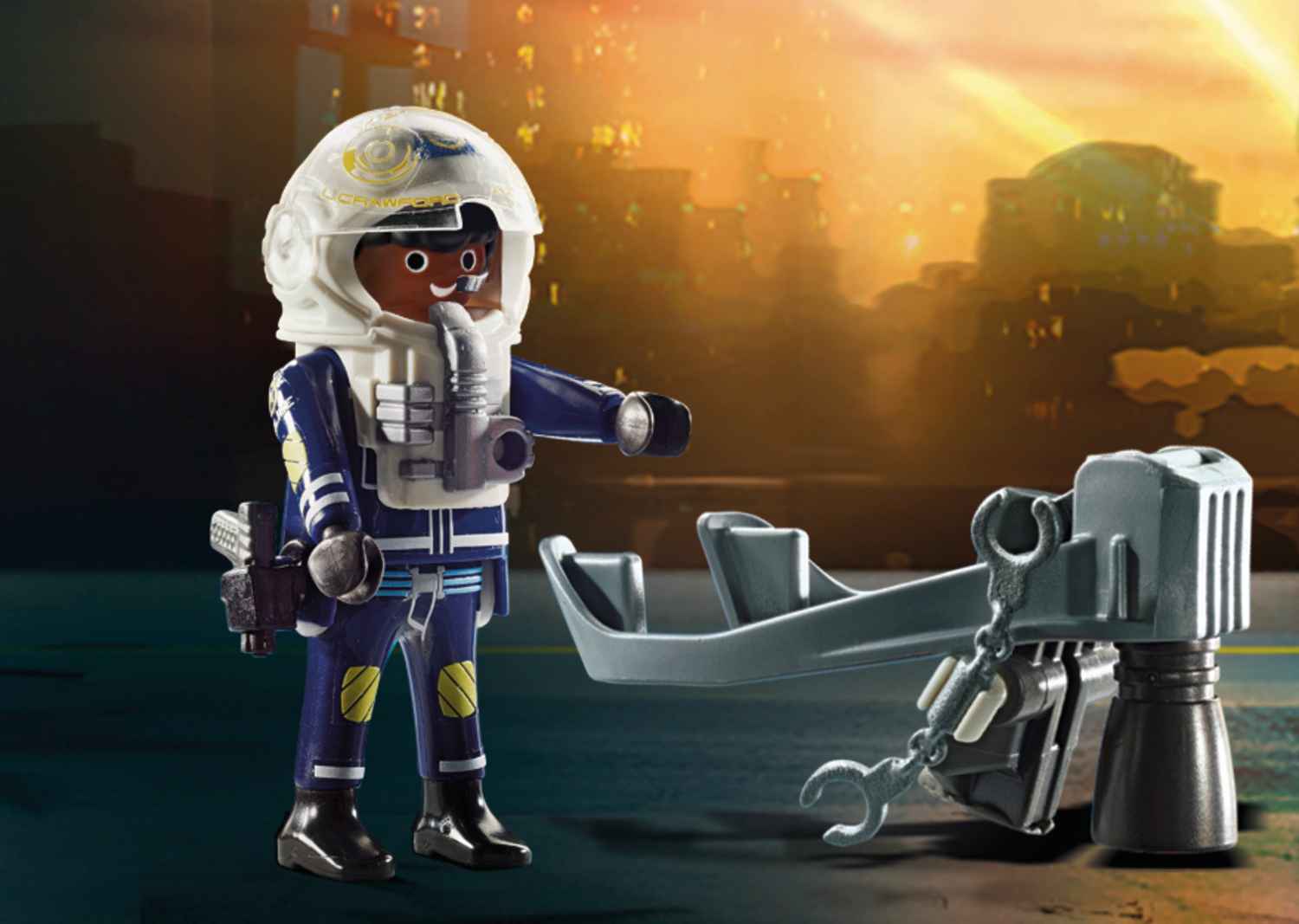 Playmobil City Action Σύλληψη Ληστή Έργων Τέχνης από Αστυνομικό jetpack 70782 φωτογραφία