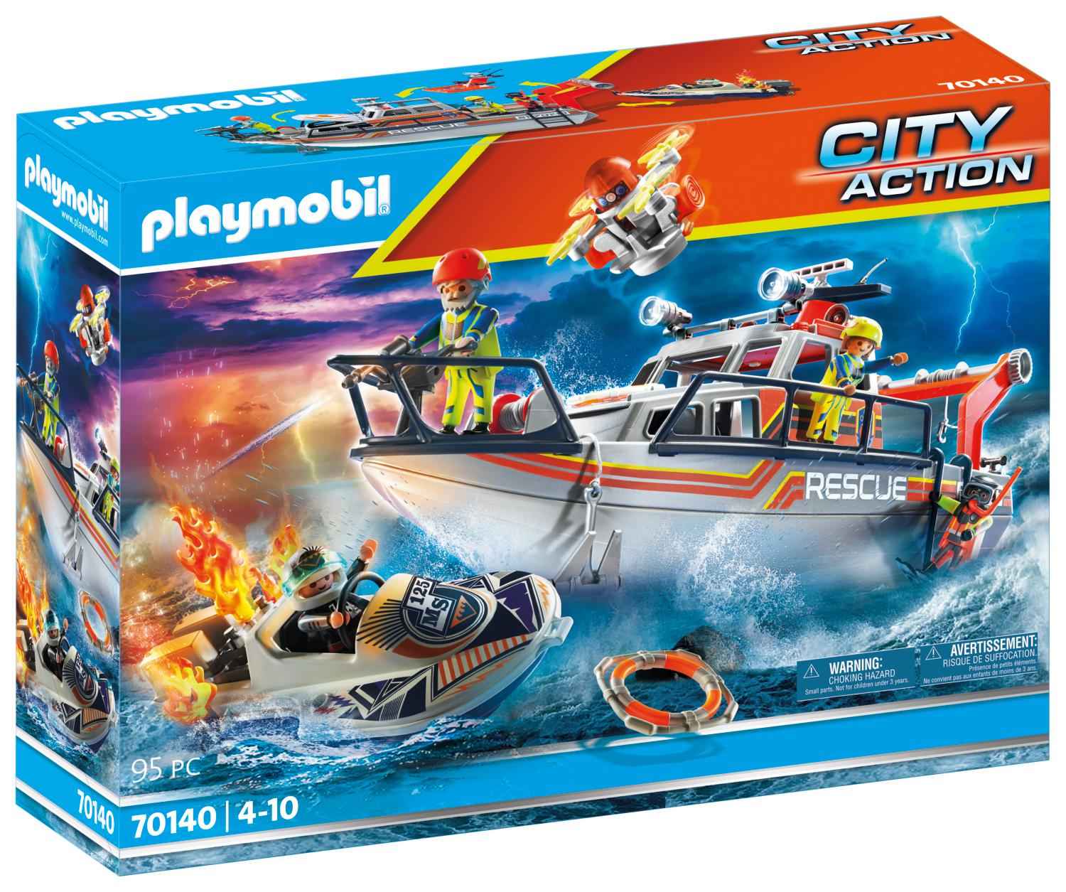 Playmobil, Playmobil City Action Playmobil City Action Επιχείρηση Πυρόσβεσης με Σκάφος Διάσωσης 70140